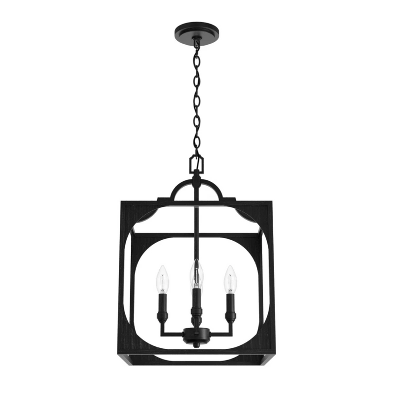 Hunter Highland Hill 4 Light 15 Inch Pendant in Rustic Iron