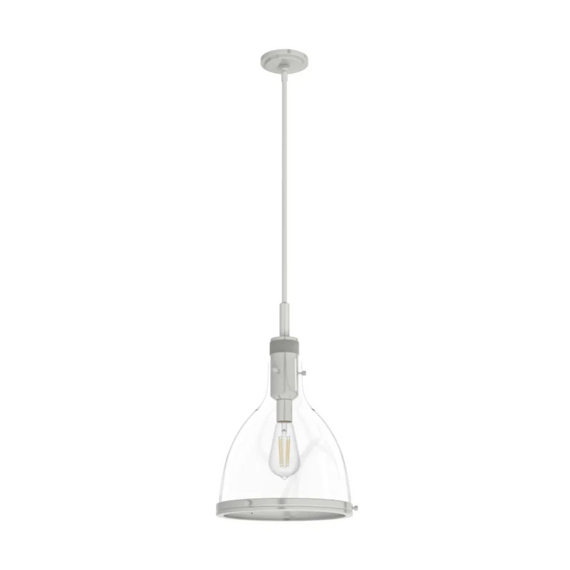 Hunter Van Nuys 1 light 13 Inch Pendant in Brushed Nickel