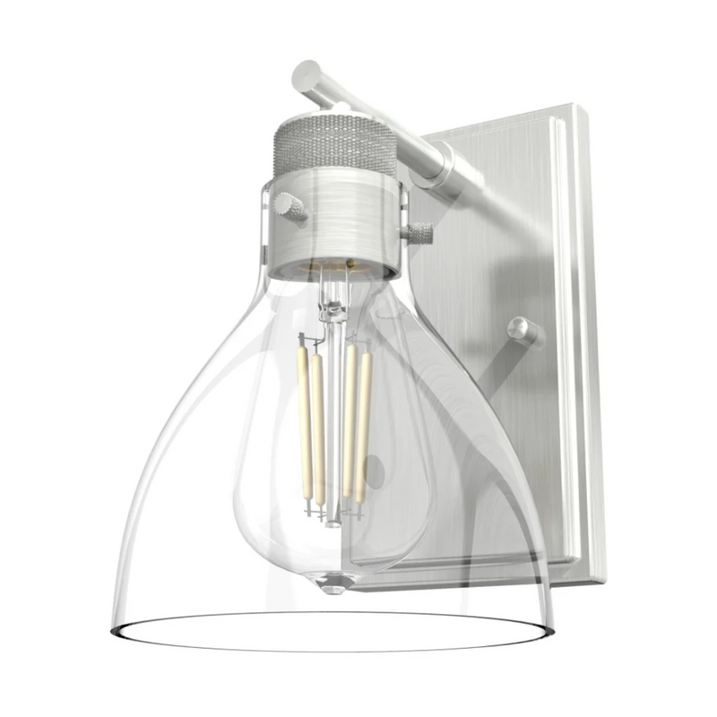 Hunter Van Nuys 1 Light Wall Sconce in Brushed Nickel