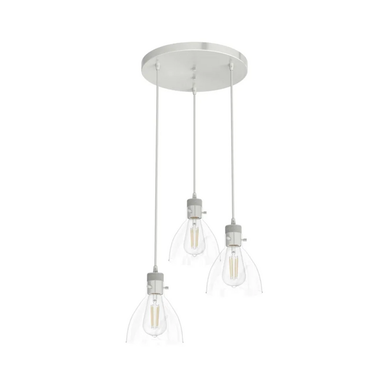 Hunter Van Nuys 3 Light Round Cluster in Brushed Nickel