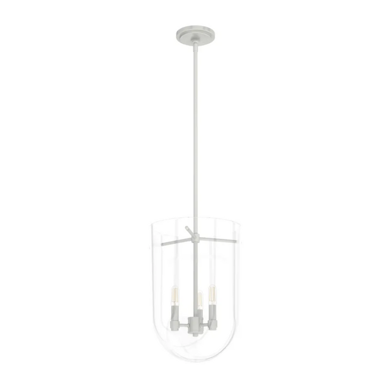 Hunter Sacha 3 Light Cloche Pendant in Brushed Nickel