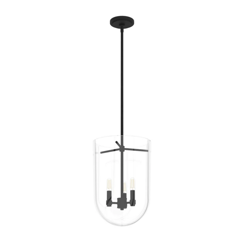 Hunter Sacha 3 Light Cloche Pendant in Natural Iron