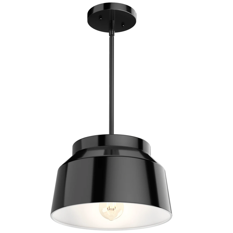 Hunter Cranbrook 1 Light Pendant in Matte Black