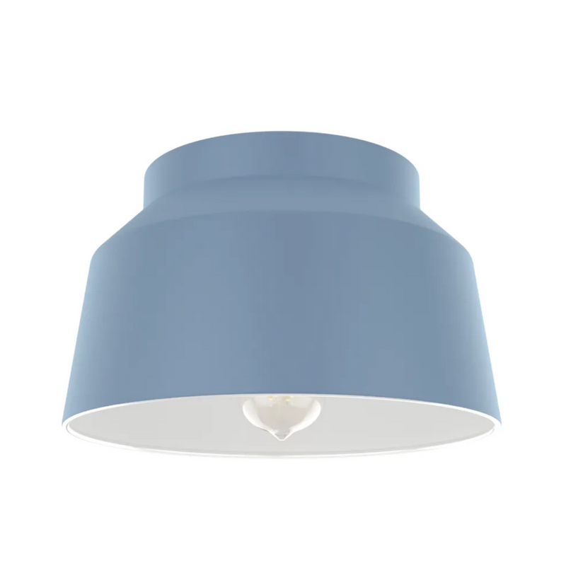 Hunter Cranbrook 1 Light Flush Mount in Indigo Blue