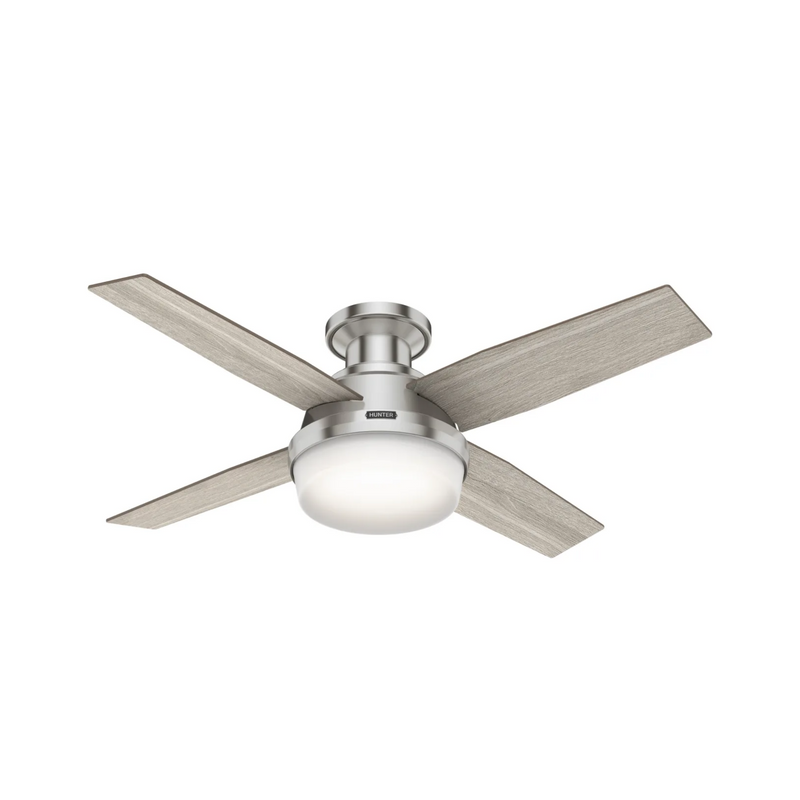 Hunter 44-Inch Dempsey Brushed Nickel Low Profile Ceiling Fan
