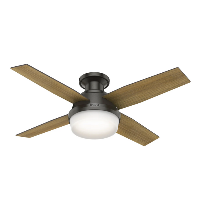 Hunter 44-Inch Dempsey Light Noble Bronze Low Profile Ceiling Fan