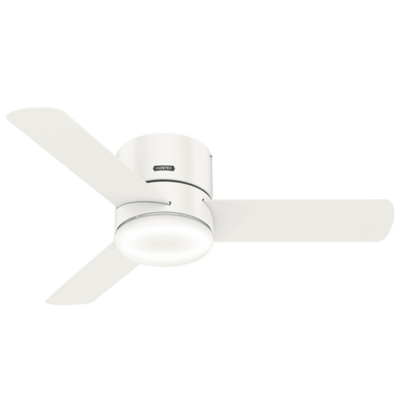 Hunter 44-Inch Minimus Fresh White Low Profile Ceiling Fan