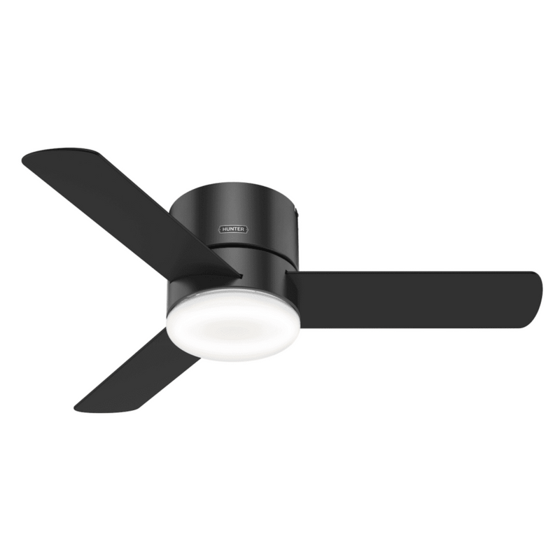 Hunter 44-Inch Minimus Matte Black Low Profile Ceiling Fan