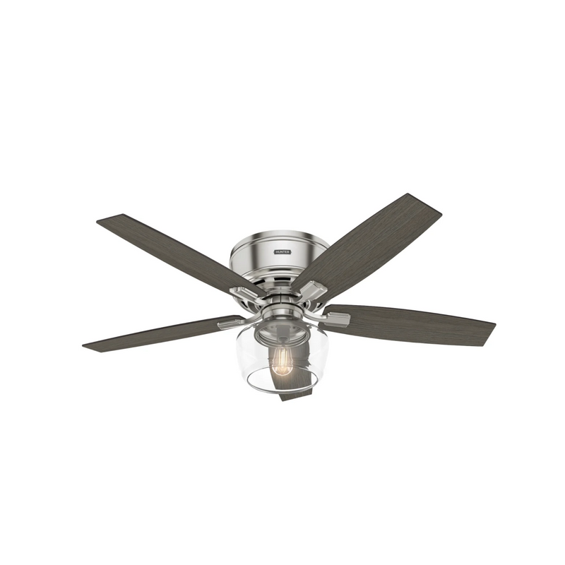Hunter 52-Inch Bennett Brushed Nickel Low Profile Ceiling Fan