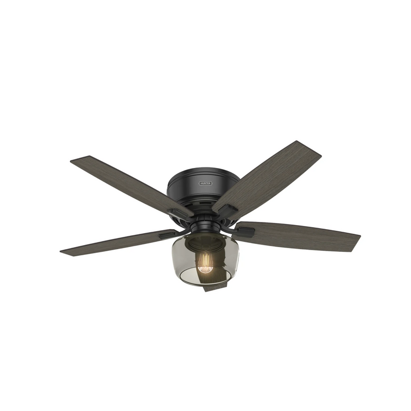 Hunter 52-Inch Bennett Matte Black Low Profile Ceiling Fan