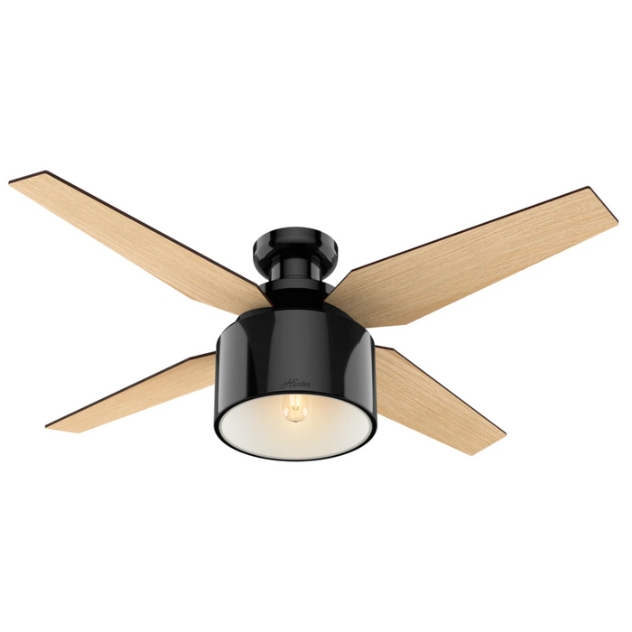 Hunter 52-Inch Cranbrook Low Profile Gloss Black Ceiling Fan