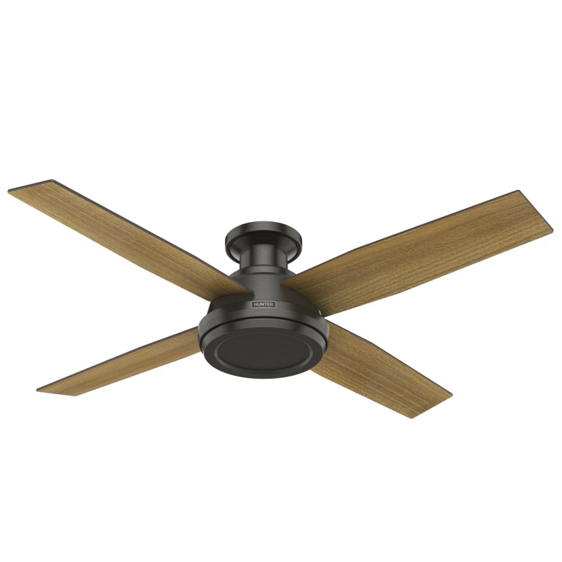 Hunter 52-Inch Dempsey Noble Bronze Low Profile No Light Ceiling Fan