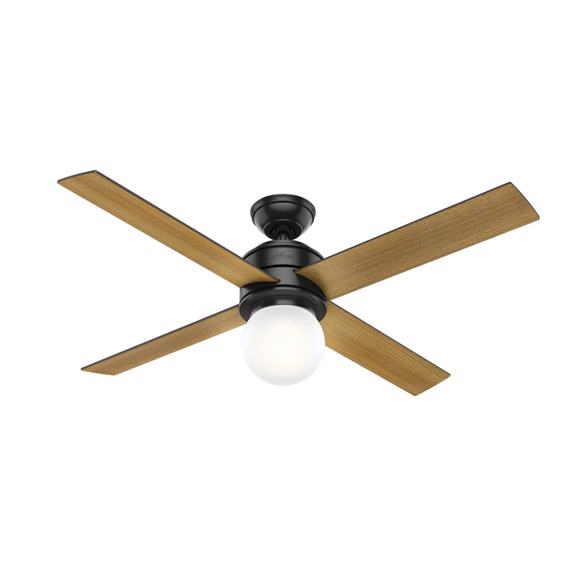 Hunter 52-Inch Hepburn Matte Black Ceiling Fan