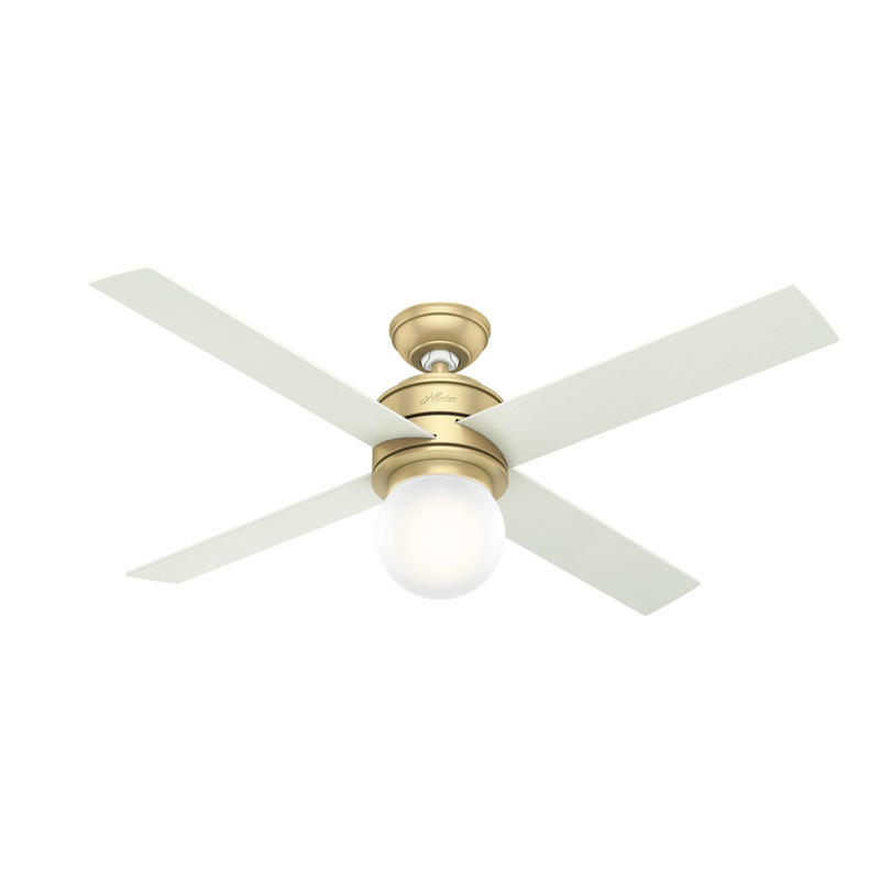 Hunter 52-Inch Hepburn Modern Brass Ceiling Fan
