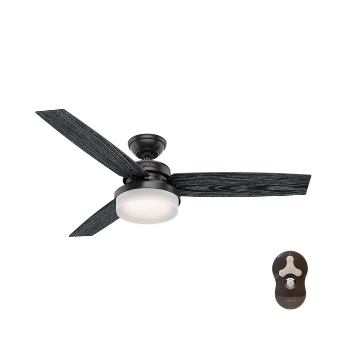 Hunter 52-Inch Sentinel Matte Black Ceiling Fan