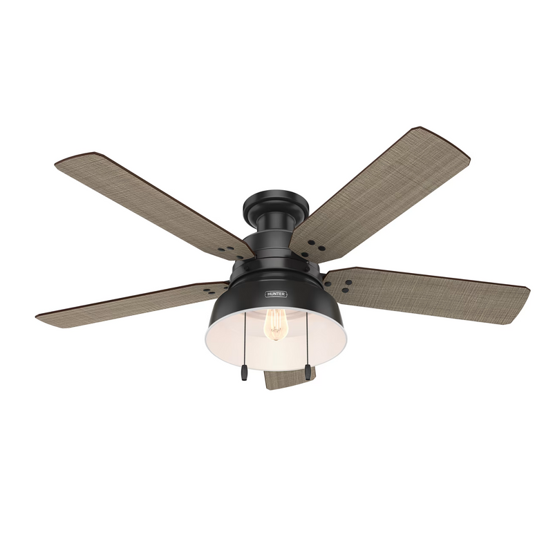 Hunter 52-inch Mill Valley Outdoor Low Profile Ceiling Fan With Light