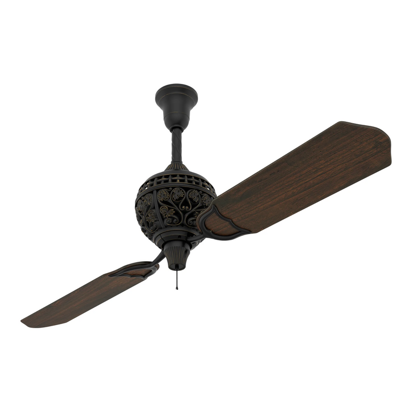 Hunter 60-Inch 1886 Limited Edition Ceiling Fan - Midas Black/Distressed Dark Cherry Basswood