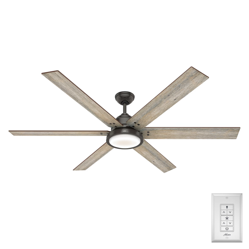 Hunter 70-inch Warrant Ceiling Fan With LED Light