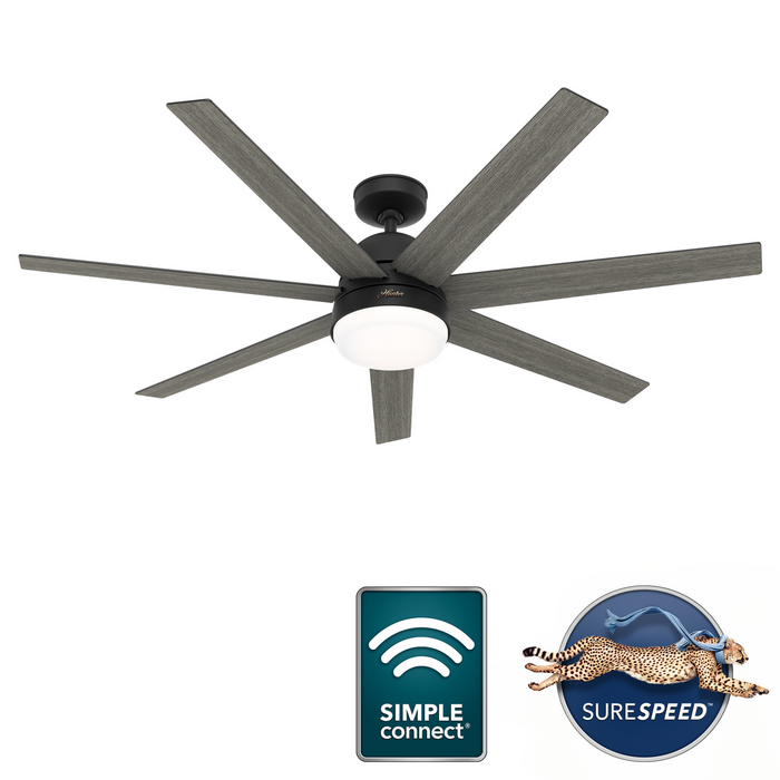 Hunter Phenomenon 60-inch Matte Black Ceiling Fan
