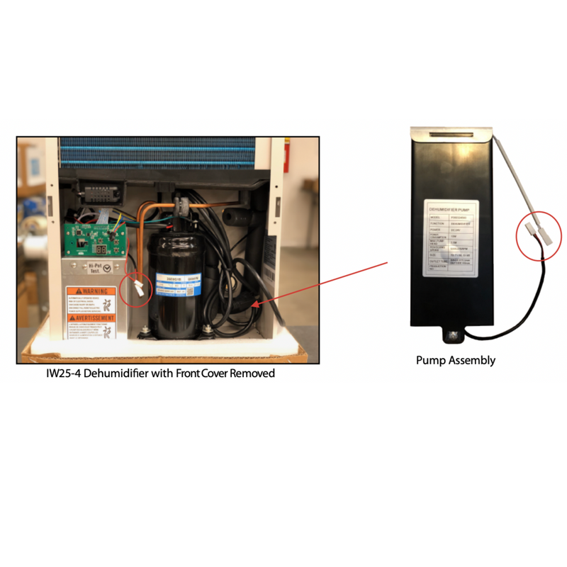 Innovative Dehumidifier Condensate Pump for IW25-5 In-Wall Dehumidifier
