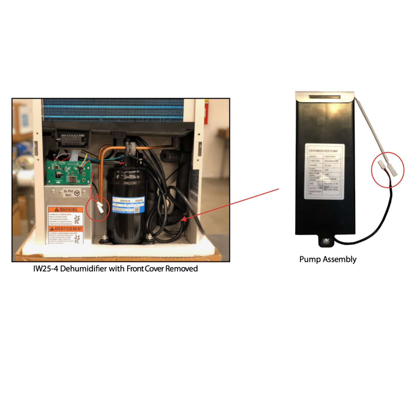 Innovative Dehumidifier Condensate Pump for IW254 InWall Dehumidifie