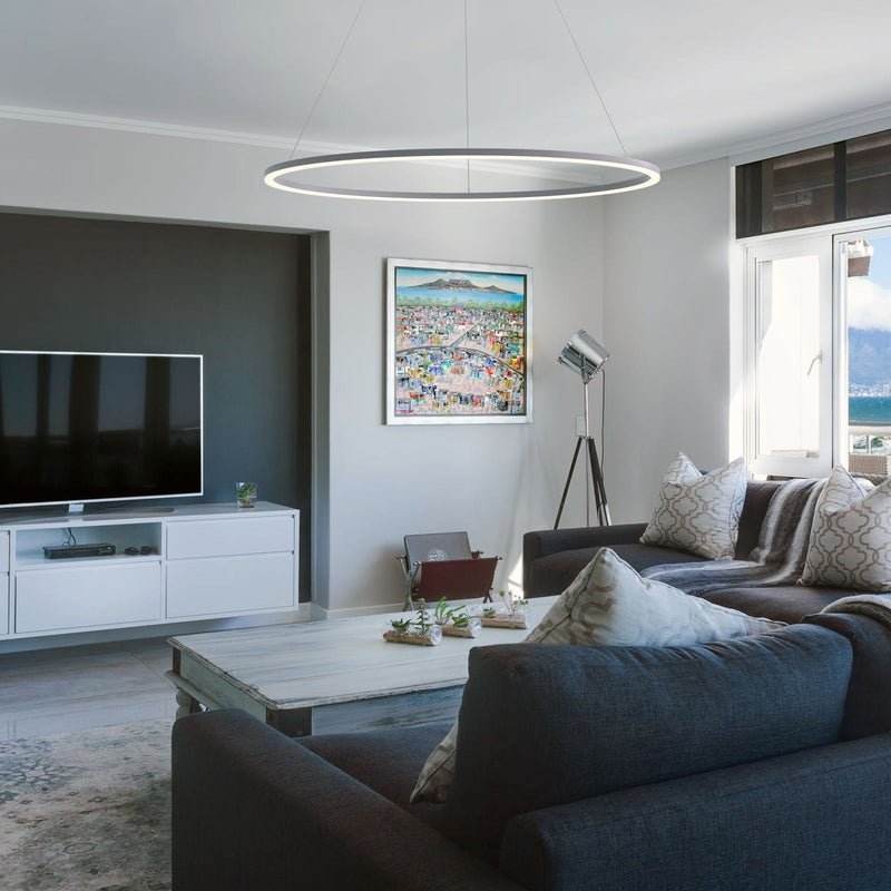 VONN Tania 51" VMC34912AL Modern Circular LED Chandelier in Silver