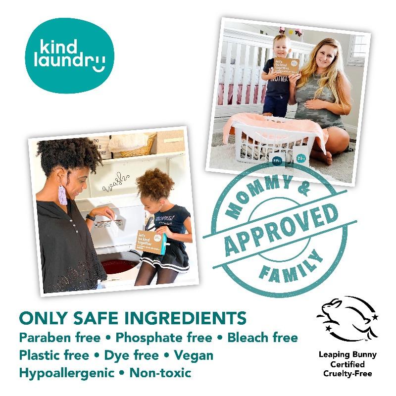 Kind Laundry Eco-Friendly Laundry Detergent Sheets 60 sheets, Fragrance Free