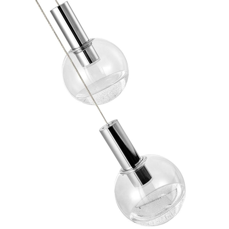 VONN Sienna 5-Light VAC3185CH Integrated LED Chandelier with Globe Shades - Polished Chrome