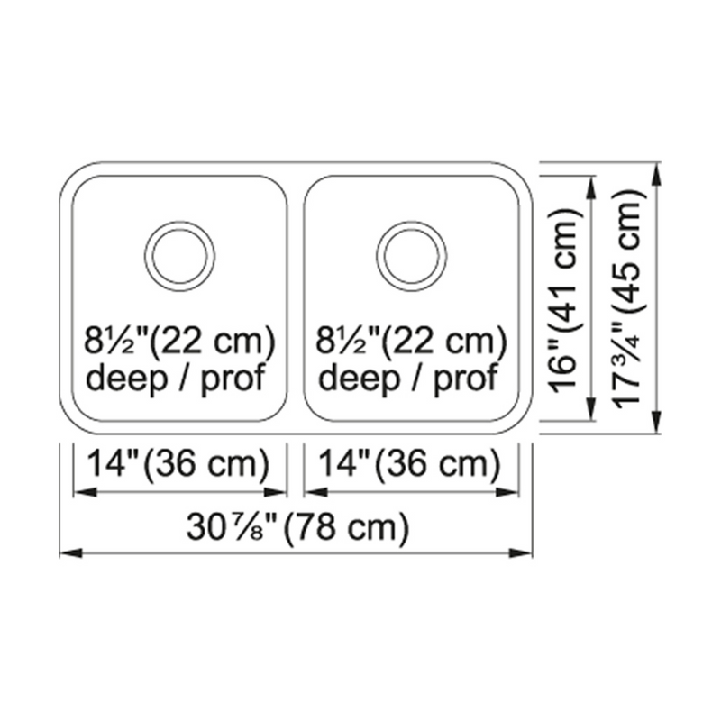 Kindred Reginox ND1831UA-9 Stainless Steel Kitchen Sink