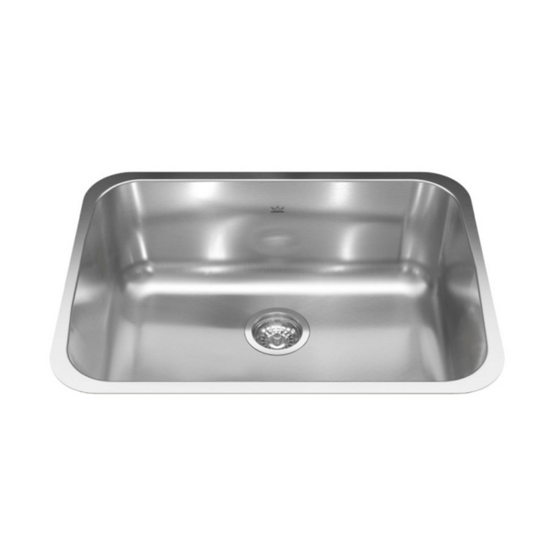 Kindred Reginox 25" Undermount Single Bowl Stainless Steel Kitchen Sink NS1925U-9N