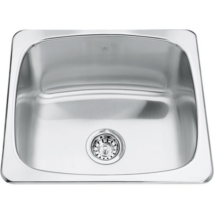Kindred Steel Queen Collection 20" Drop In Single Bowl Stainless Steel Laundry Sink