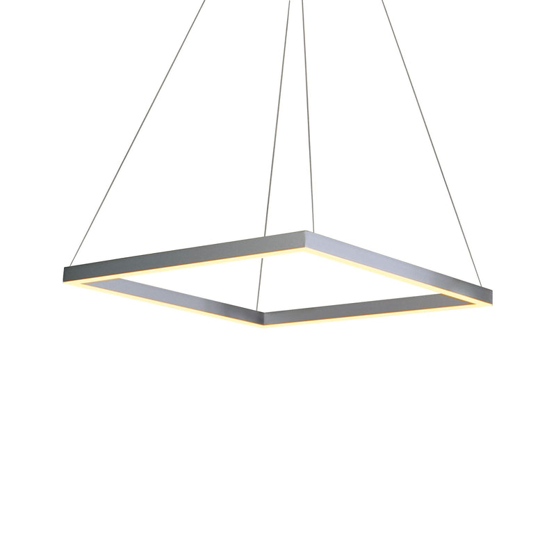 VONN Atria 20" VMC31620AL Modern Square LED Chandelier with Adjustable Suspension in Silver