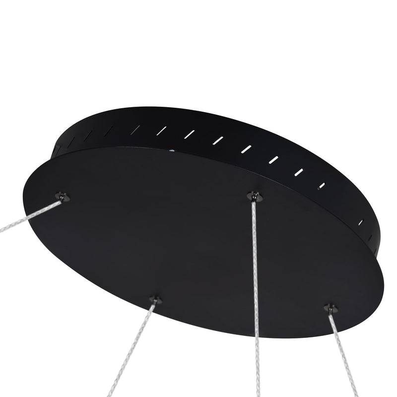 VONN Tania 72" VMC34972BL Modern Circular LED Chandelier in Black