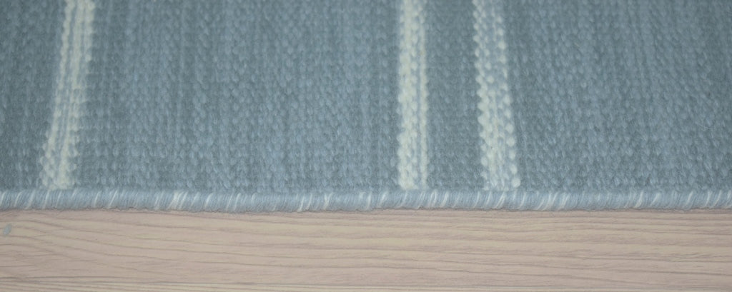 Organic Weave Madrid Wool Flatweave Blue/Grey Rug