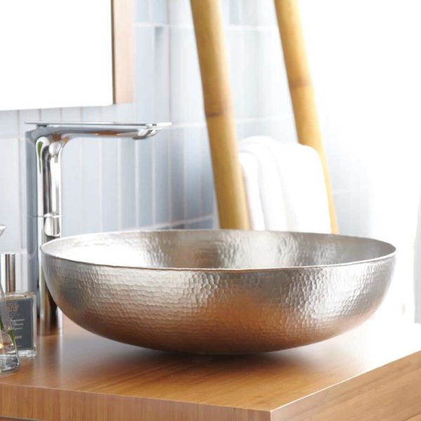 Native Trails Maestro Sonata Hammered Copper Vessel Bathroom Sink — Rise