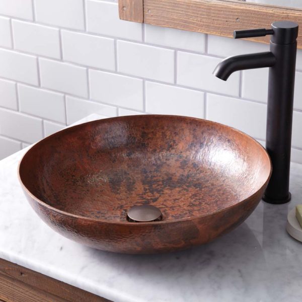 Native Trails Maestro Sonata Hammered Copper Vessel Bathroom Sink