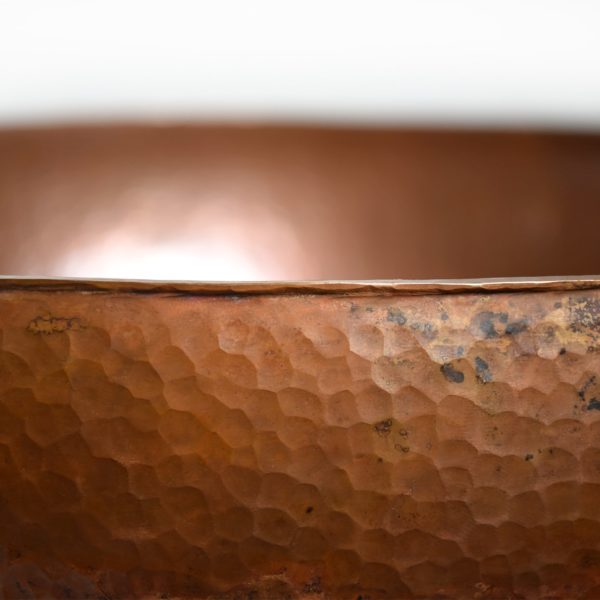 Native Trails Maestro Round Hammered Copper Vessel Bathroom Sink