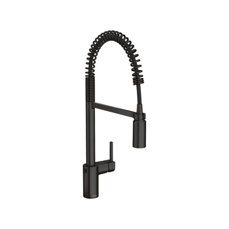 Moen Sleek Black Stainless One-Handle Pre-Rinse Spring Pull-Down Kitchen Faucet