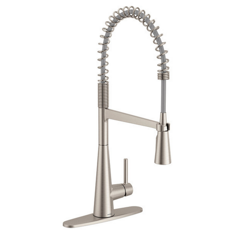 Moen Sleek Spot Resist Stainless One-Handle Pre-Rinse Spring Pull-Down Kitchen Faucet