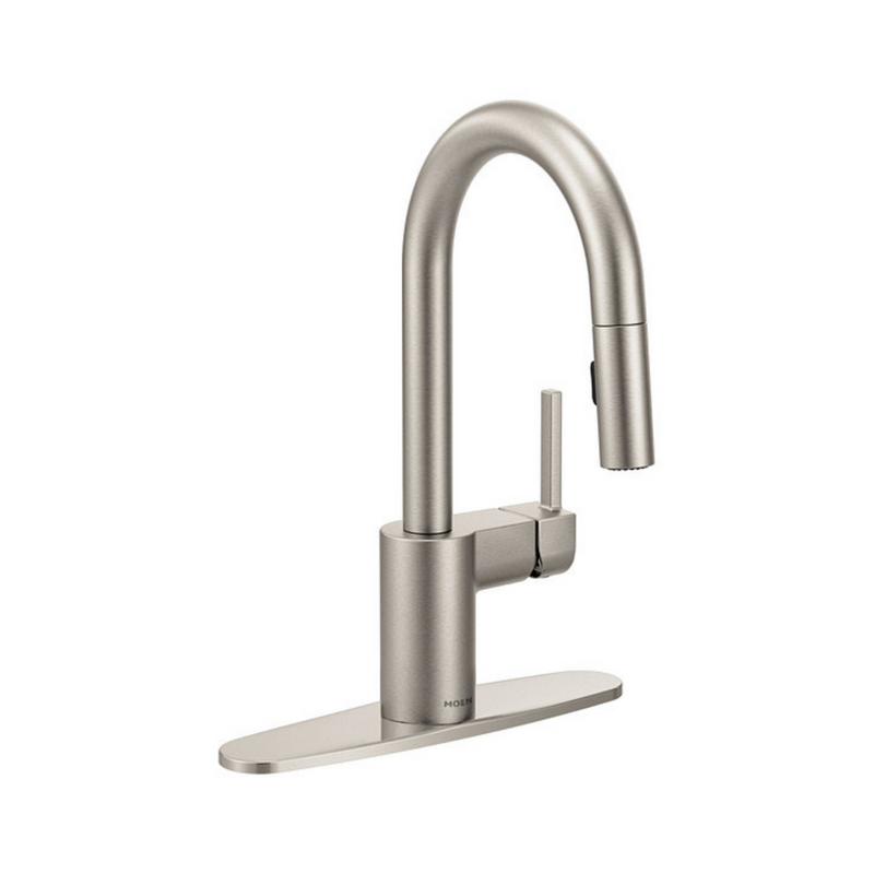 Moen Align Spot Resist Stainless One-Handle High Arc Pulldown Bar Faucet