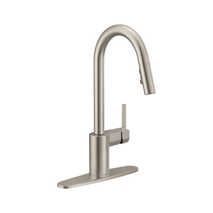 7365 Moen Align Spot Resist Stainless One-Handle High Arc Pull-Down Kitchen ...