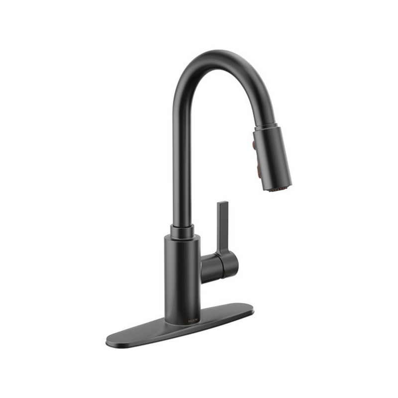 Moen Genta LX Matte Black One-Handle High Arc Pull-Down Kitchen Faucet