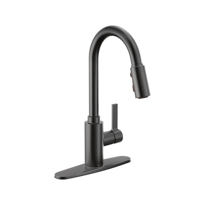Moen Genta LX Matte Black One-Handle High Arc Pulldown Kitchen Faucet