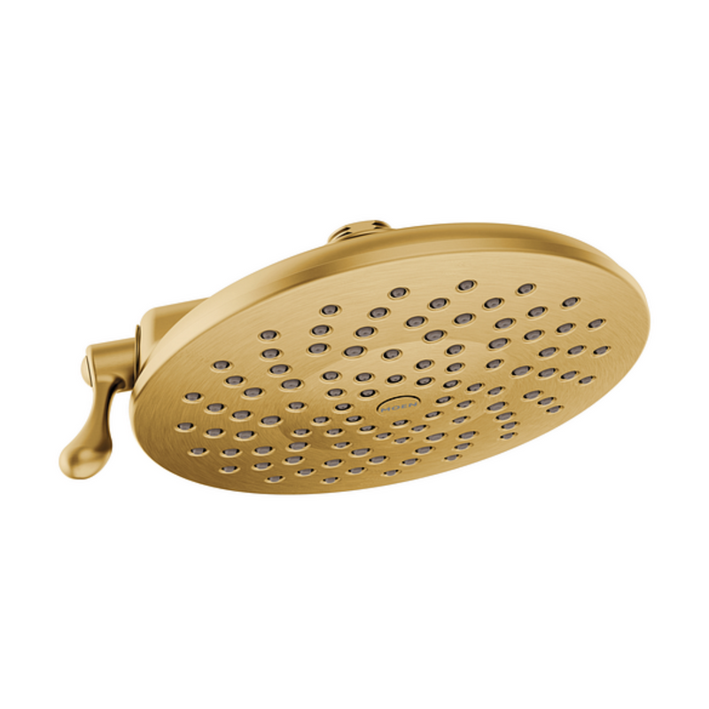 Moen Velocity Brushed Gold Two-Function 8" Diameter Spray Head Rainshower