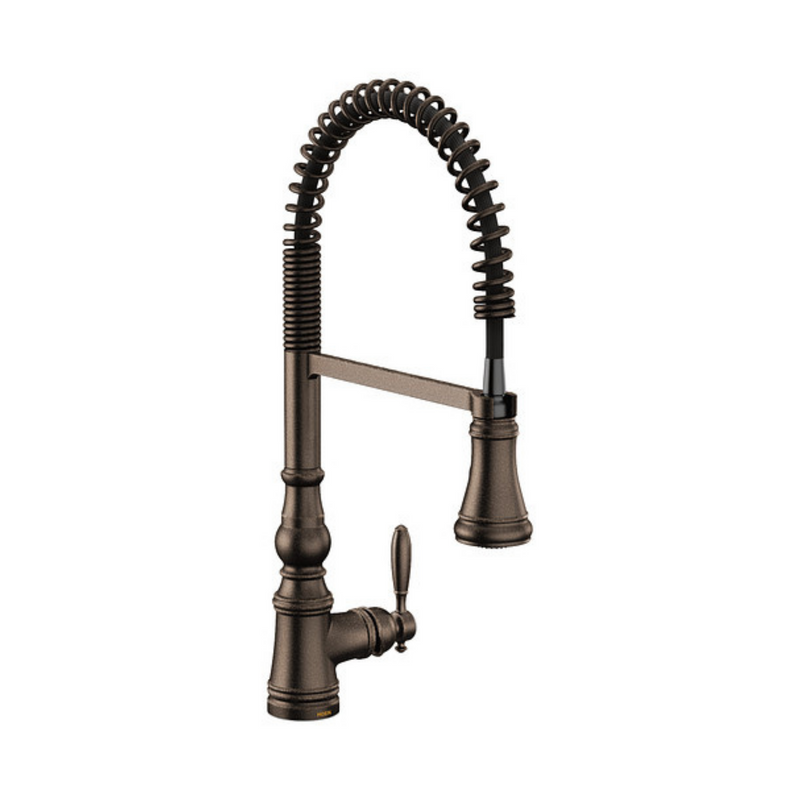 Moen Weymouth Oil Rubbed Bronze One-Handle Pre-Rinse Spring Pull-Down Kitchen Faucet
