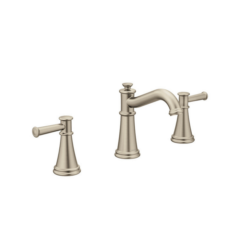Moen Belfield Brushed Nickel Two-Handle High Arc Bathroom Faucet