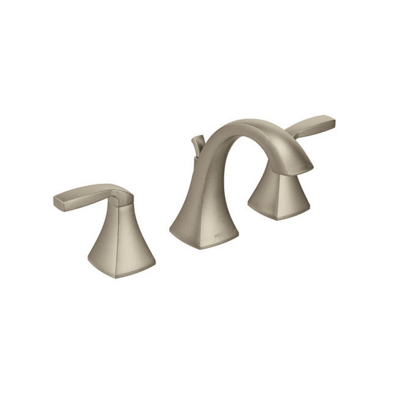 Moen Voss Brushed Nickel Two-Handle High Arc Bathroom Faucet