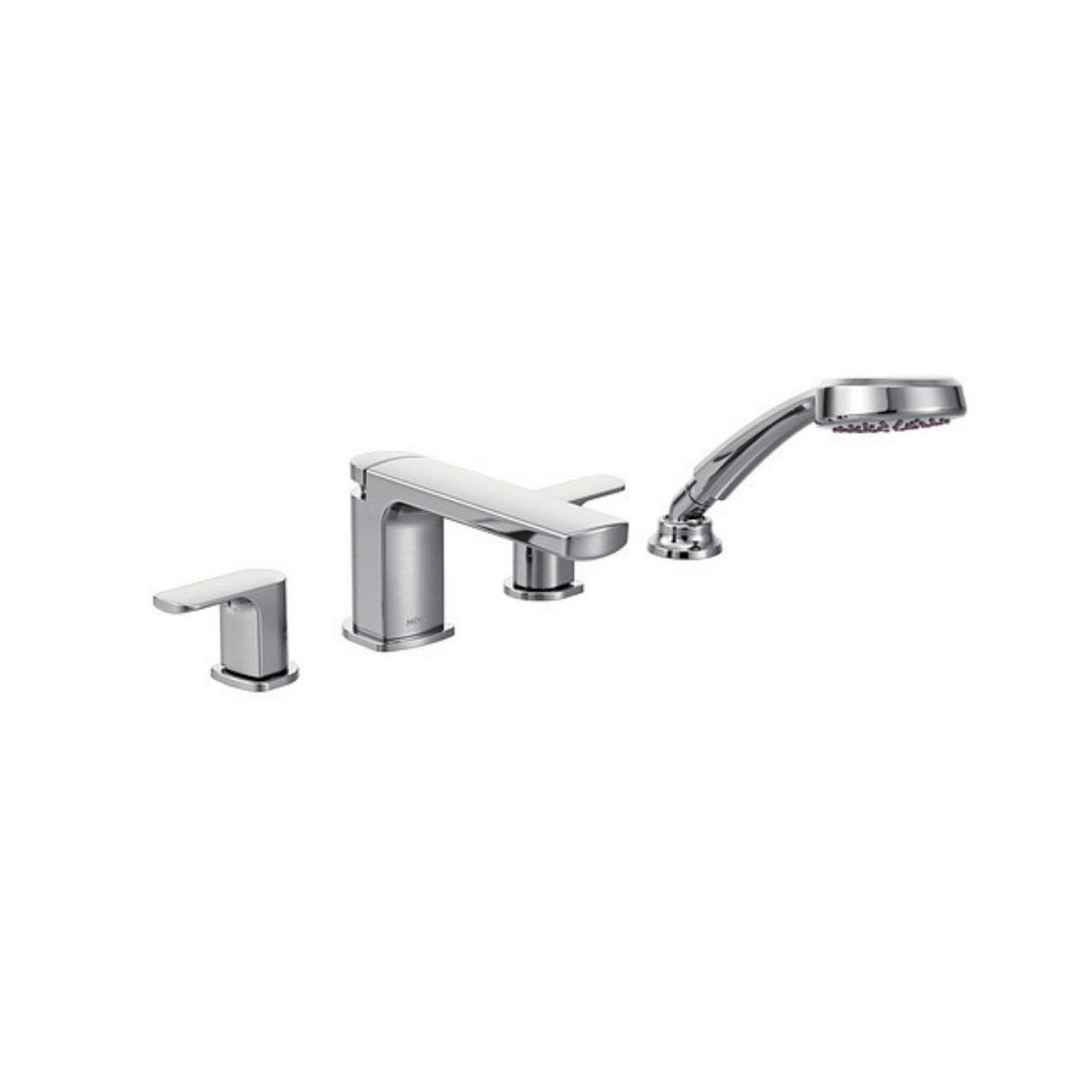 Moen Rizon Chrome Two-Handle Low Arc Roman Tub Faucet — Rise
