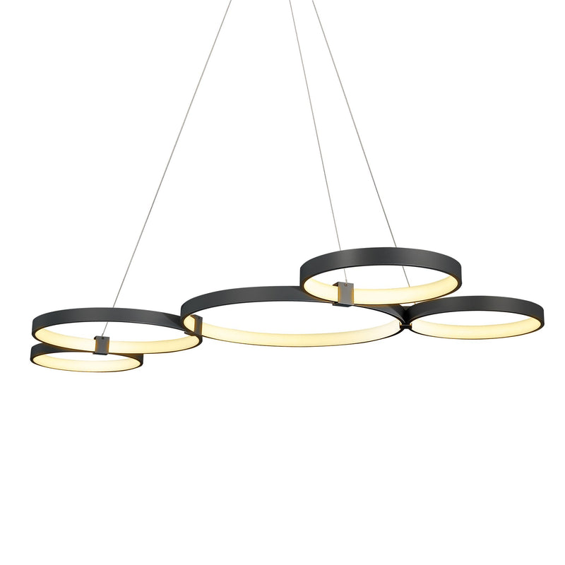 VONN Capella 50" VMC32410BL Multi-Ring LED Chandelier in Black
