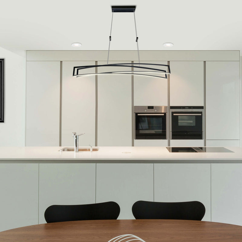 VONN Sirius 46" VMC33440BL Integrated LED Linear Chandelier in Black